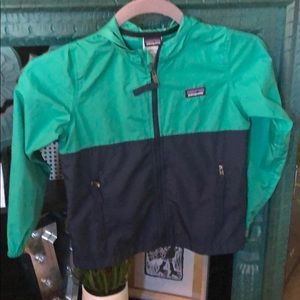 Boys Patagonia light rain jacket.
